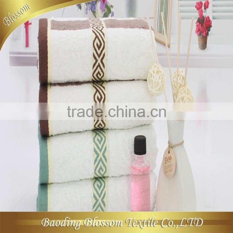 home textile made in china jacquard yarn dyed bamboo towel face 40*60cm