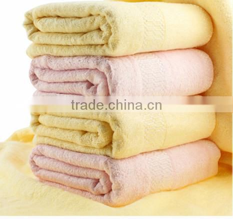 gaoyang hebei china noble and organic plain color border bamboo towel bath 86*165cm