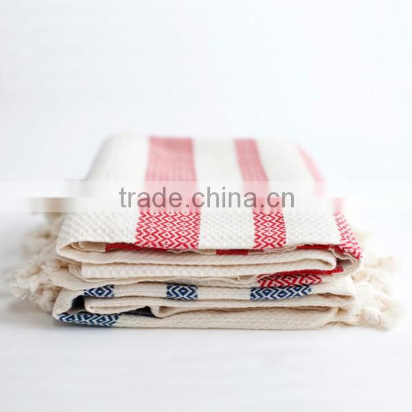 traditional striped cotton turkish bath towel