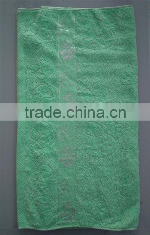 bright colored cotton bath towel with average size