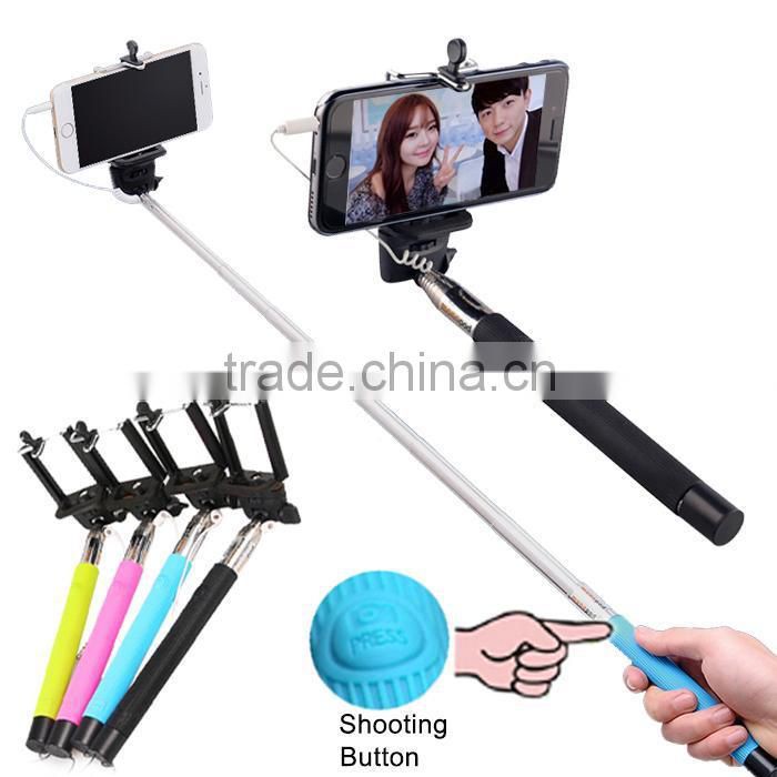 newest wireless buletooth portable extendable shutter selfie for cell phone