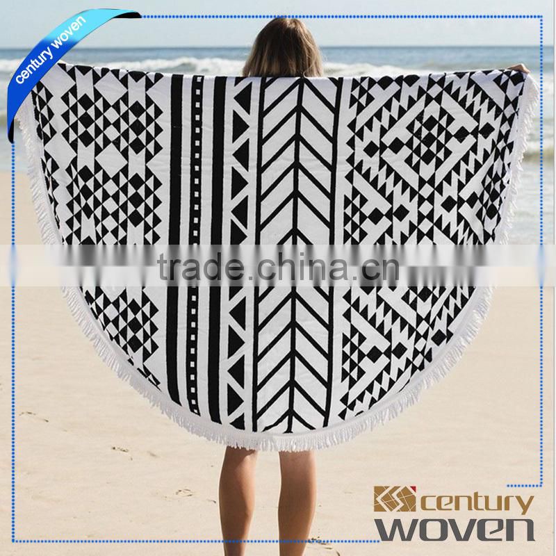 1500mm diameter Round Beach Towels with Tassels wholesale