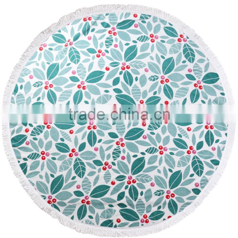 Stock Round Beach Towel with tassel cheap turkish beach towel with low price