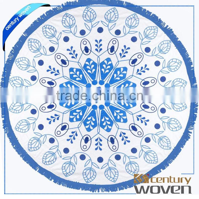 Stock Round Beach Towel with tassel cheap turkish beach towel with low price