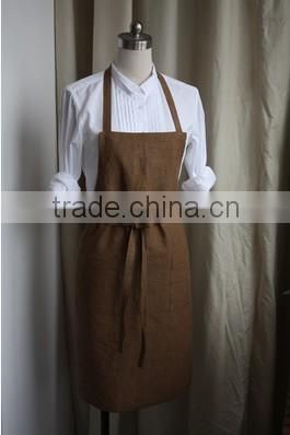 Japanese style 100% flax custom linen bib apron,linen apron