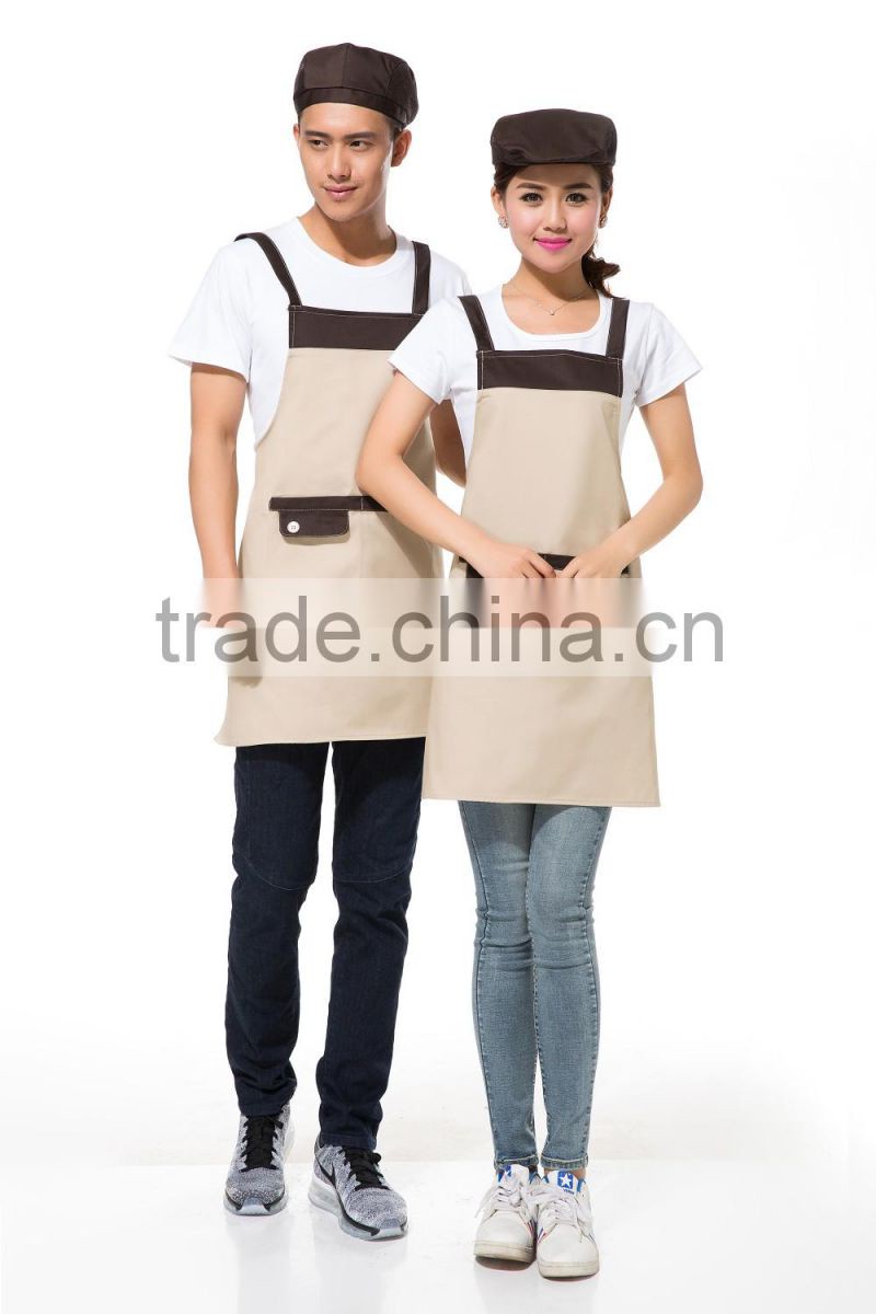 Hot Sale Cheap Wholesale Design cross back Cotton Kitchen Aprons / Cooking Apron