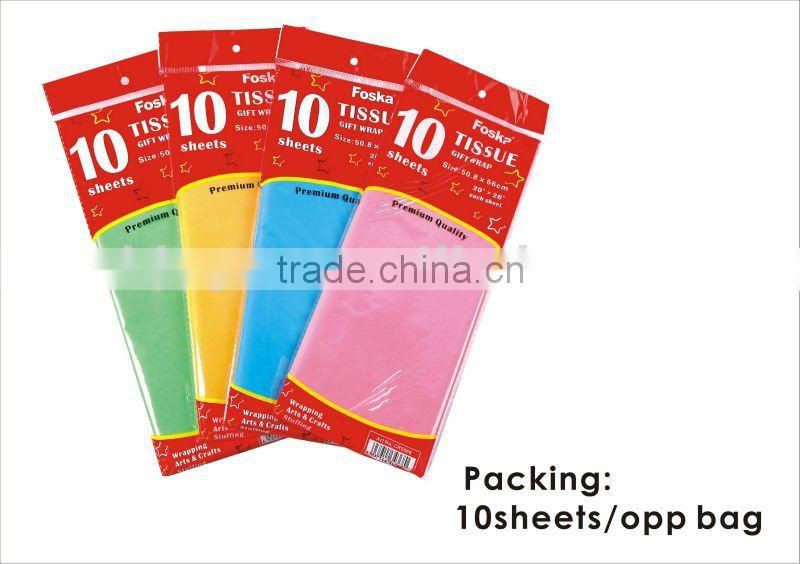 Gift/Promotion/Decoration Fluorescent Crepe Paper/gift wrap tissue paper/gift wrap tissue paper.