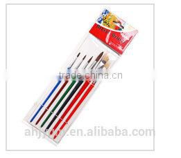 6PCS Nylon Plastic Handle Artist Brush/nylon artist brush/nylon artist brush