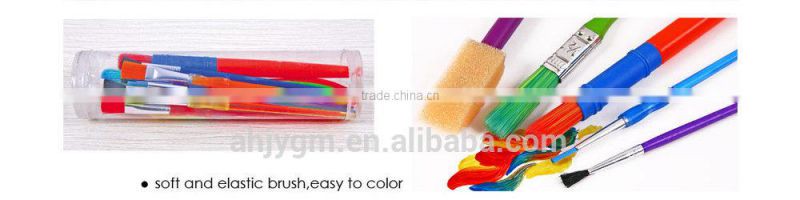 15PCS Plastic Handle Nylon+Horse Hair Artist Brush
