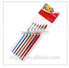 6PCS Nylon Plastic Handle Artist Brush/nylon artist brush/nylon artist brush