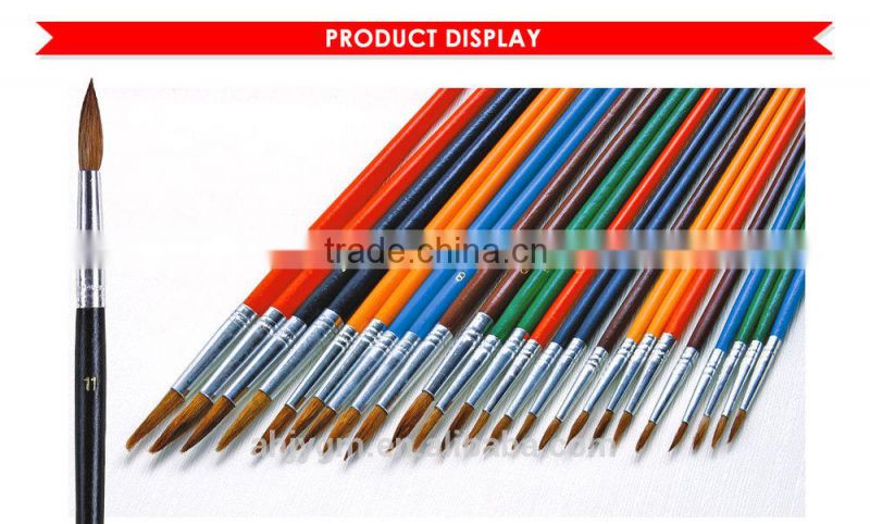 Wooden Handle Wool Hair Artist Brush/wooden artist brush/artist brush set