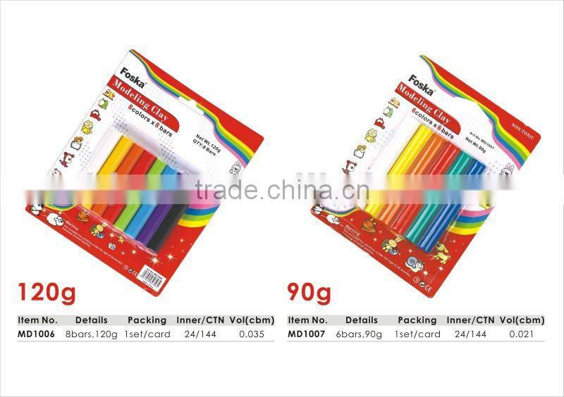 180g 10 Colors*10 Bars Plasticine Modelling Clay/non-drying modeling clay