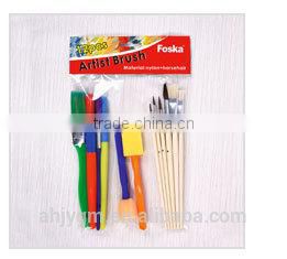 6PCS Nylon Plastic Handle Artist Brush/nylon artist brush/nylon artist brush