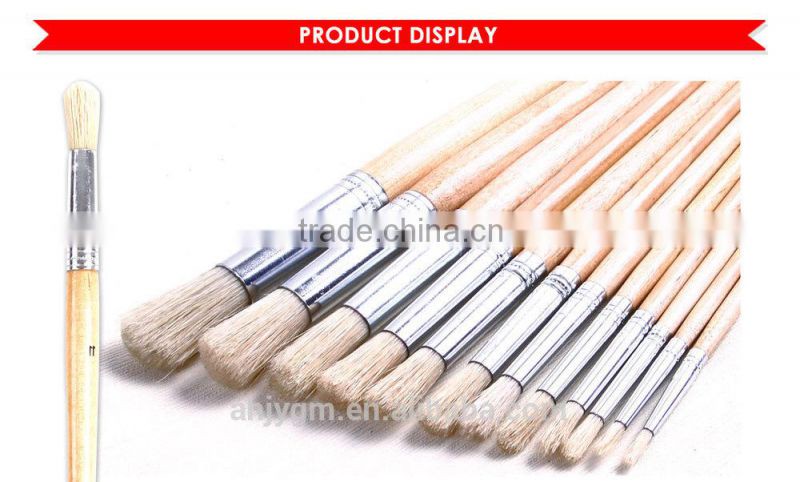 White Box/Opp bag Packing Wooden Handle Wool Hair Artist Brush