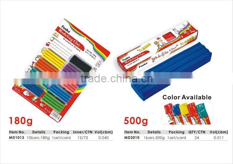 180g 10 Colors*10 Bars Plasticine Modelling Clay/non-drying modeling clay