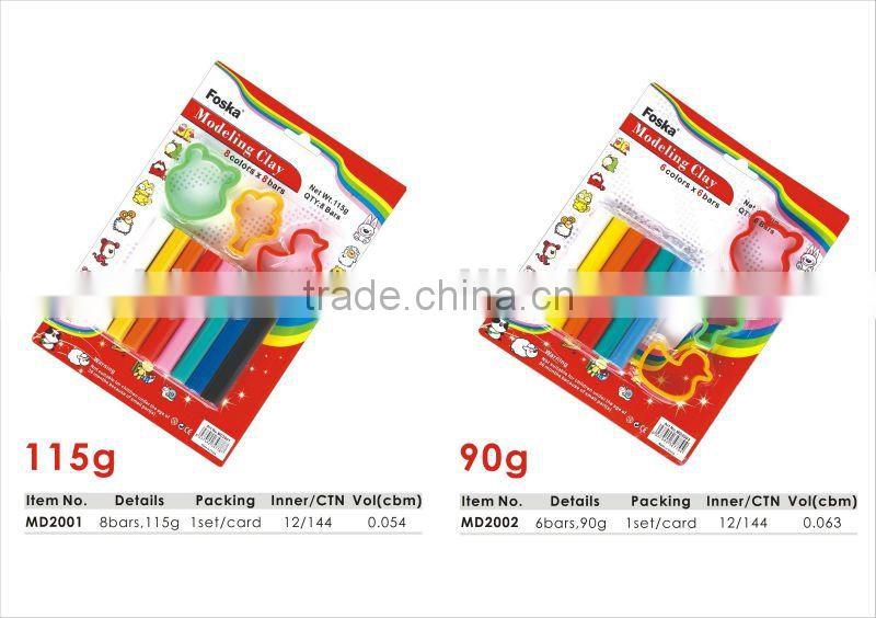 180g 10 Colors*10 Bars Plasticine Modelling Clay/non-drying modeling clay