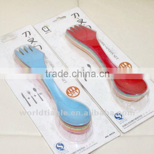 Food Grade Durable Plastic Combined Spoon, Fork, Knife