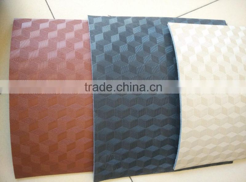 Film diamond stripe car mat material