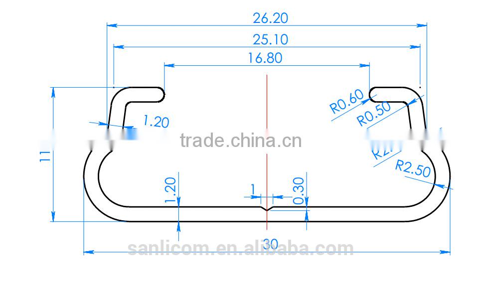 Steel Film-locking Galvanized Profile
