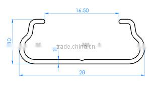 Aluminum film locking channel profile