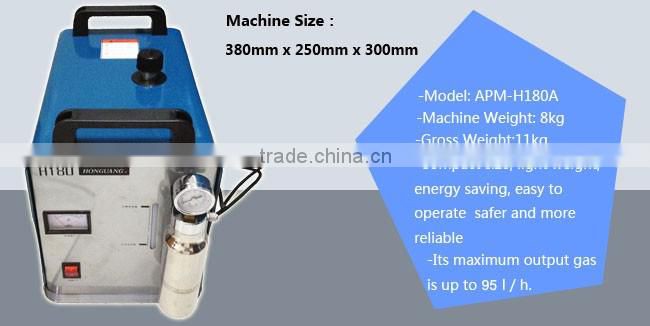 300W Portable Oxygen Hydrogen Flame Generator Acrylic Polishing Machine, 95L 1 Gas Torch free, 110V