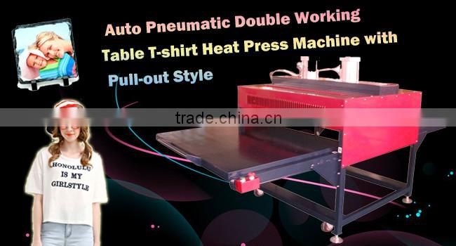 39" x 78" Auto Pneumatic Double Working Table Large Format Heat Press Machine with Pull-out Style