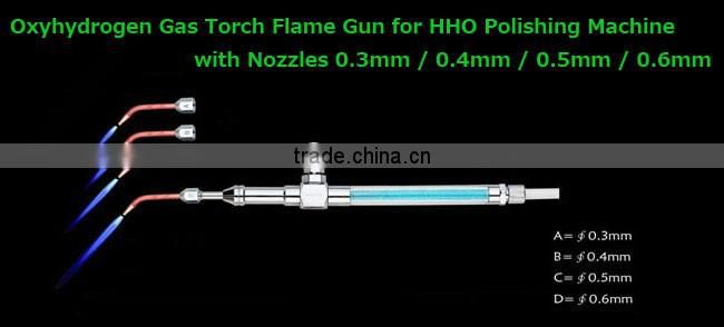Universal Oxyhydrogen Gas Torch Flame Gun with 4 Copper Nozzles for 30-150L/H HHO Polishing Welding Machine