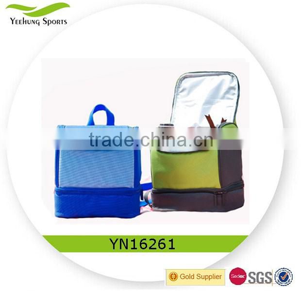 Fashion design insulated cooler bag lunch bag with zipper closure