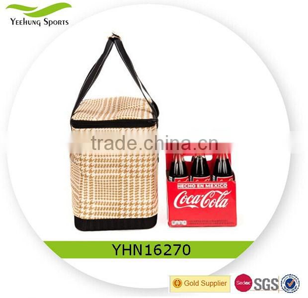New design factory portable bottle wine cooler bag tote picnic bag