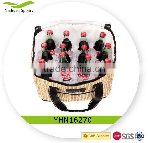 New design factory portable bottle wine cooler bag tote picnic bag