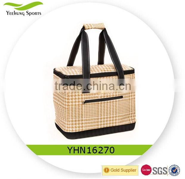 New design factory portable bottle wine cooler bag tote picnic bag