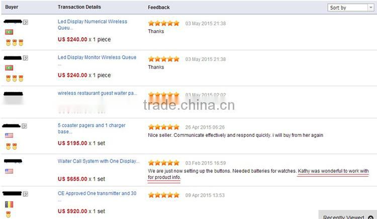 Popular In Restaurant Hotel Waitress Calling System Wireless Ordering System