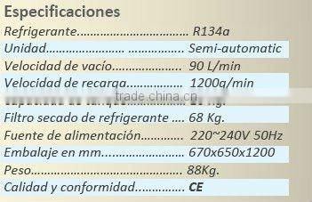 maquina recicla recarga de aire acondicionado