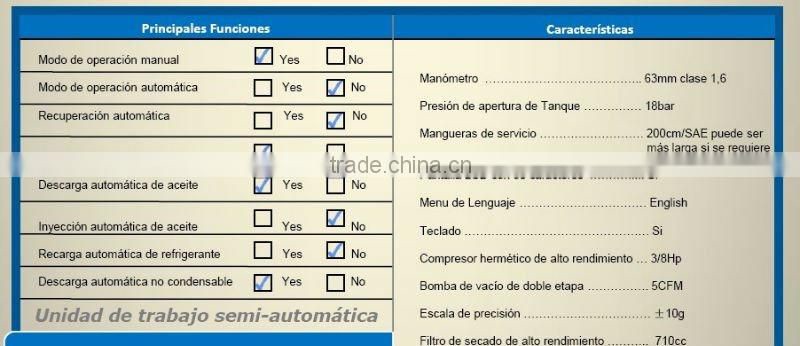 maquina recicla recarga de aire acondicionado