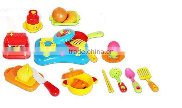 ht-10925001E Kitchen set Kids pretend toys emulational kitchenware set 19pcs