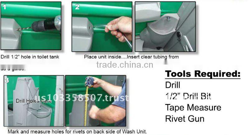 USA Grey Easy Installation Hand Wash Sink for Portable Toilet