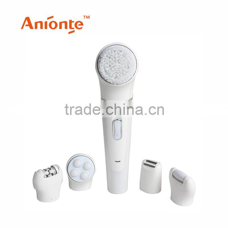 5 Interchangeable Attachment Washable Face Massager/Facial Brush/Lady Shaver