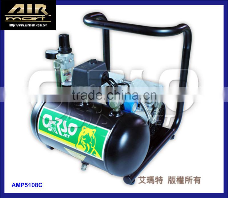 AMP5246 46L TANK MAX 8 BAR OIL FREE AIR COMPRESSOR for lab/medical/dental