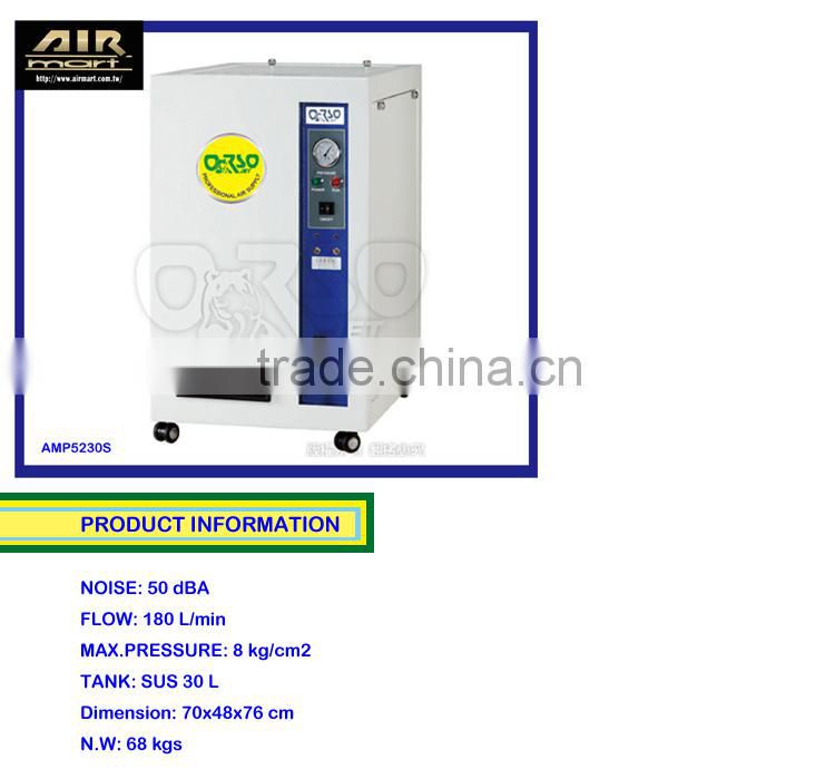 AMP5230S Silent Oil Free Air Compressor for lab/medical/dental
